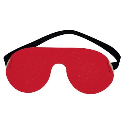 Máscara de dormir vermelha com cinta preta