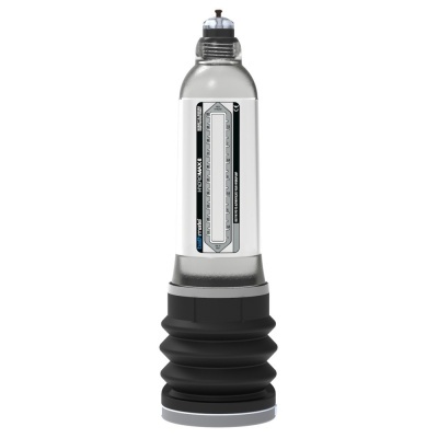 Bomba manual de sucção com corpo translúcido e base de borracha preta