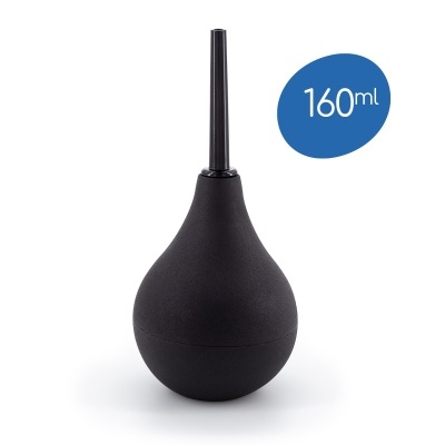 Arroto preto de borracha com bico longo e indicação 160 ml