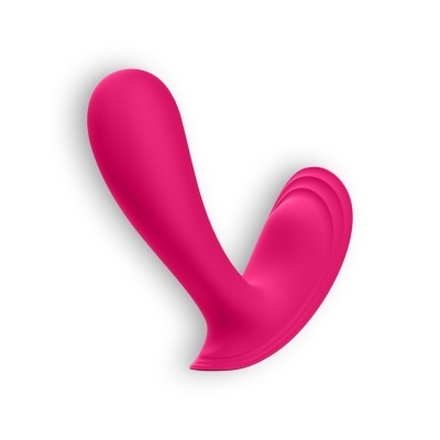 Vibrador silicone rosa com base larga