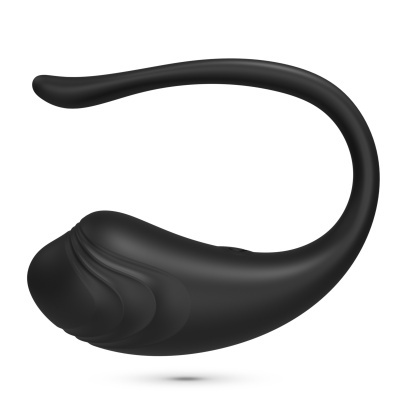 Auricular preto com design curvo e ergonómico