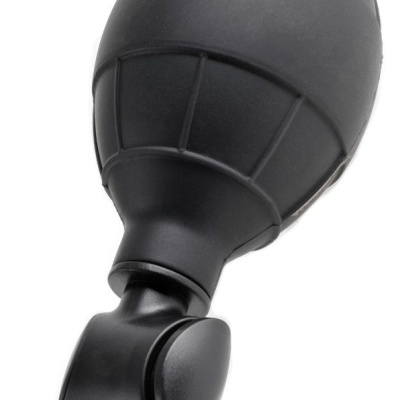 Balão de borracha preto com textura e relevo