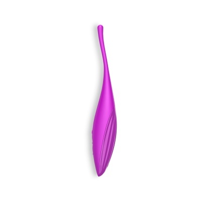 Vibrador fúcsia em silicone com texturas em relevo