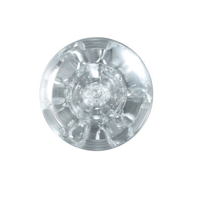 Lâmpada LED circular transparente vista de cima