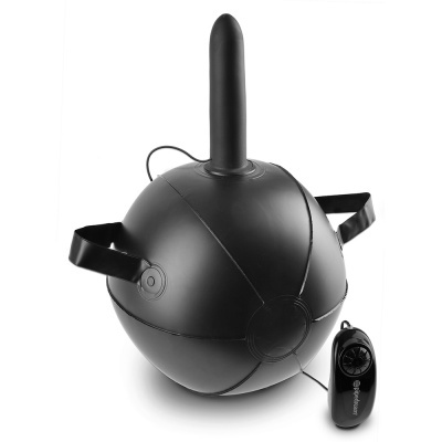 Bola insuflável preta com alças e comando remoto