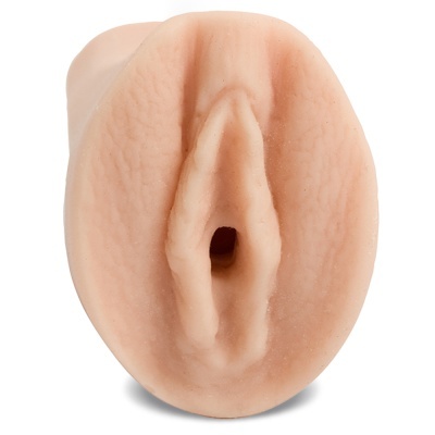 Boneca de silicone em forma de genitália feminina cor de pele