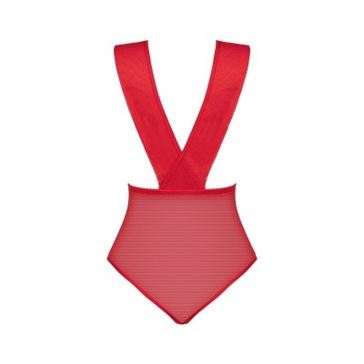 Body vermelho com alças cruzadas