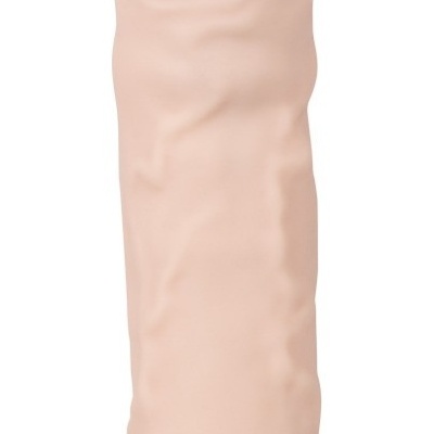 Dildo cor de pele com textura realista e base alargada