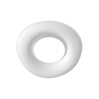 colar branco circular oval de resina ou plástico