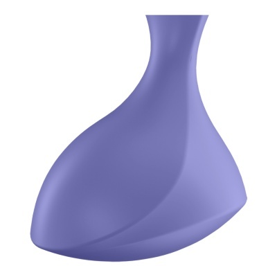 Base decorativa roxa com formato curvo e superfície lisa