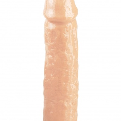 Produto em forma de falo cor bege com base preta