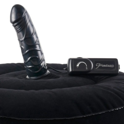 Colchão inflável preto com vibrador preto e controlo remoto Pipedream