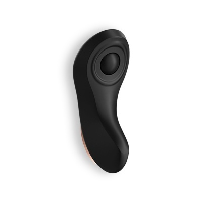 dispositivo preto curvado em silicone com cavidade circular