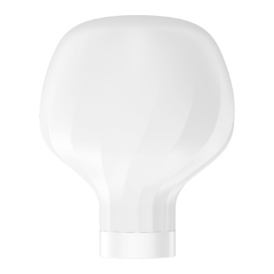 Frasco de vidro fosco branco com tampa branca