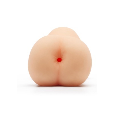 Modelo anatómico em silicone com buraco vermelho no centro