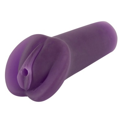 Brinquedo erótico masculino roxo em forma de abertura vaginal