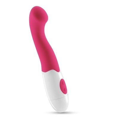 vibrador rosa com base branca e botões
