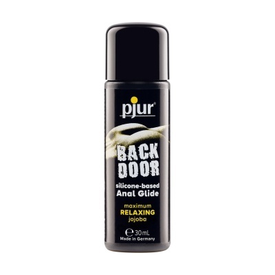 Frasco preto de lubrificante anal pjur Back Door