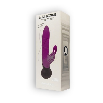 Embalagem do vibrador MINI BONNIE roxo para massagem vaginal