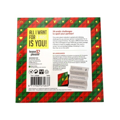 Pacote de calendário de advento temático para o Natal com texto e informações detalhadas