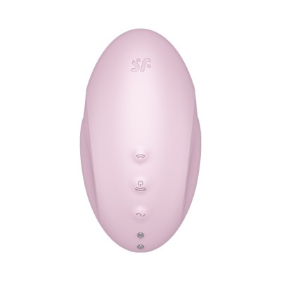 Dispositivo cor-de-rosa com botões e LEDs em fundo branco
