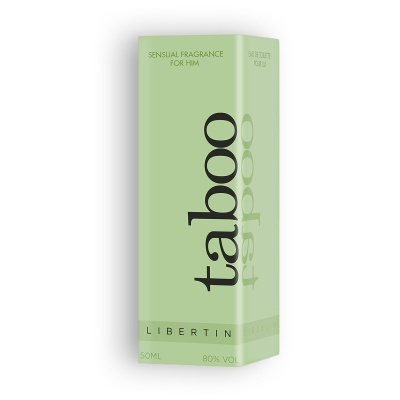 Embalagem rectangular verde claro do perfume taboo libertin para homem