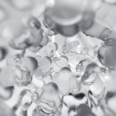 Pedras de gelo transparentes macro