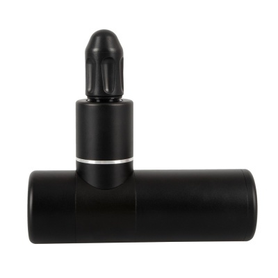 Munhequeira preta de musculação com acabamento fosco e detalhe prateado