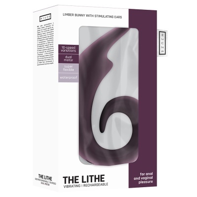 Embalagem do vibrador THE LITHE roxo para prazer anal e vaginal