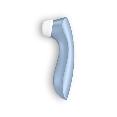 Dispositivo manual de limpeza facial azul claro com cabeça branca