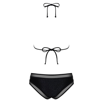 Conjunto bikini preto com top e cueca