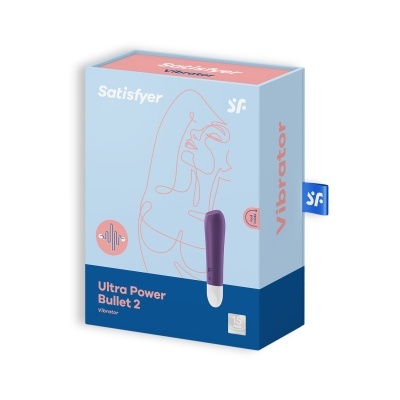 Caixa azul e rosa de vibrador Ultra Power Bullet 2 Satisfyer