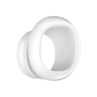 Anel branco oval liso