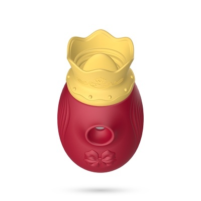 anel vibratório vermelho com coroa amarela de silicone