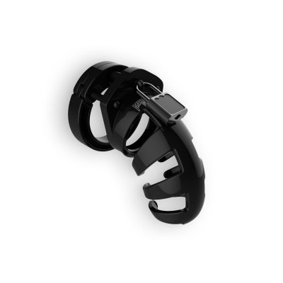 Dispositivo preto com cadeado metálico