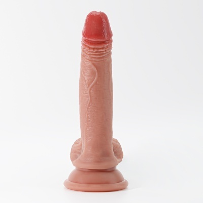 Dildo realista em tom pele com base de ventosa