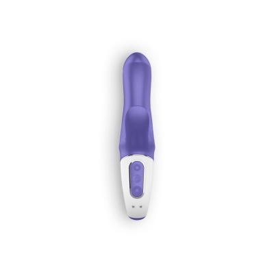 vibrador roxo e branco com botões