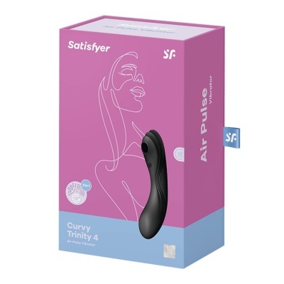 Embalagem do vibrador Satisfyer Curvy Trinity 4 preta