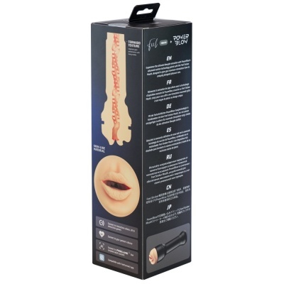 Embalagem preta do produto Power Flow Tornado Tongue com imagem do acessório e texto multilíngue