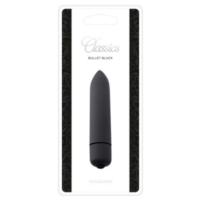 bullet vibrador preto embalado