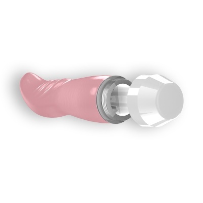 Produto sexual cor de rosa com cabo branco