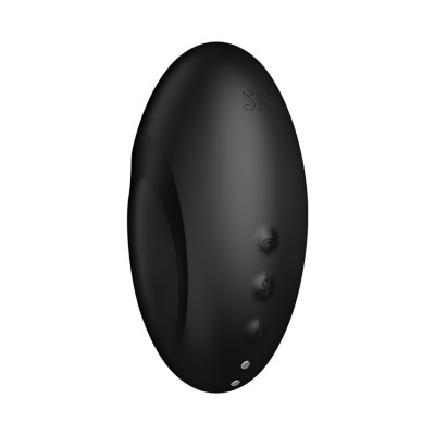 dispositivo preto oval com botões e indicadores luminosos