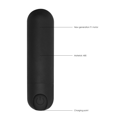 dispositivo preto cilíndrico com botão na base e marcações explicativas