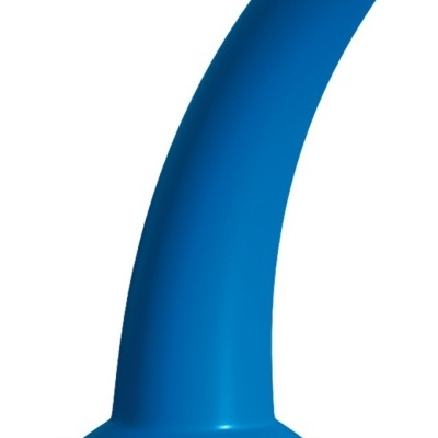 Objeto azul cónico com base larga e símbolo de globo