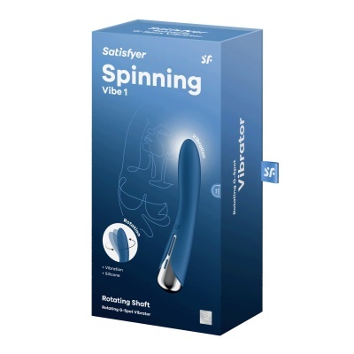 Embalagem azul escura do vibrador Satisfyer Spinning Vibe 1