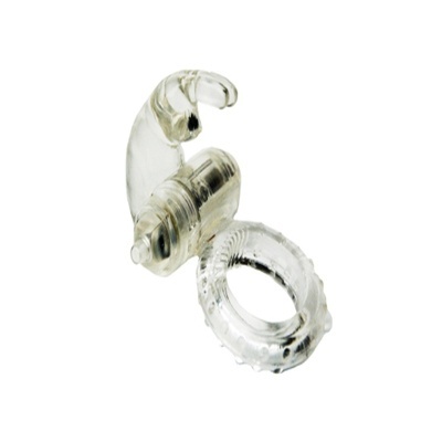 Anel transparente de silicone com textura ondulada e peça de ajuste