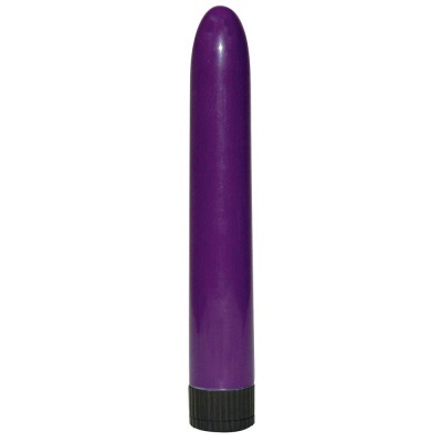 Vibrador roxo com base preta