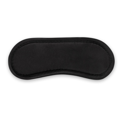 Máscara de dormir preta com acabamento costurado
