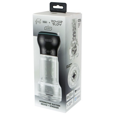 Embalagem do dispositivo interativo POWER BLOW Kiiroo transparante e preto