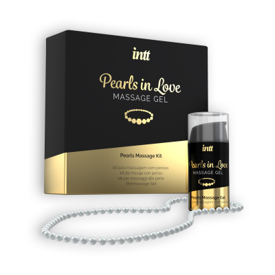 Kit de massagem com gel intt Pearls in Love e colar de pérolas